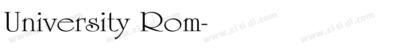University Rom字体转换